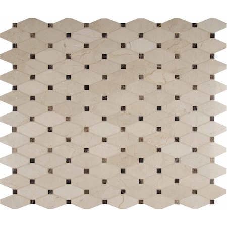 Msi Valencia Blend Elongated Octagon 12 In. X 12 In. X 10 Mm Polished Marble Mosaic Tile, 10PK ZOR-MD-0463